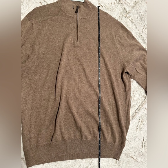 Jos. A. Bank Traveler 100% Pima Cotton Mock Neck Zip-Up Sweater - Picture 6 of 9